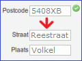 Zoek adres bij 
postcode!